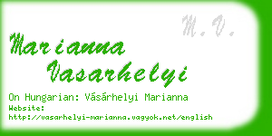 marianna vasarhelyi business card